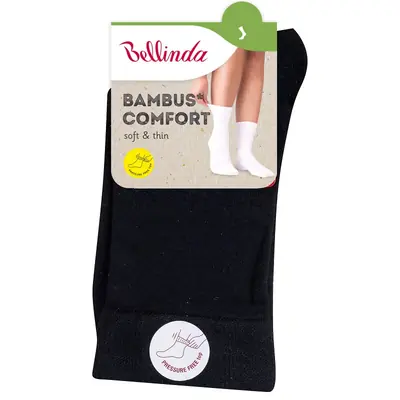BAMBUS LADIES COMFORT SOCKS 5x - negru imagine secundară