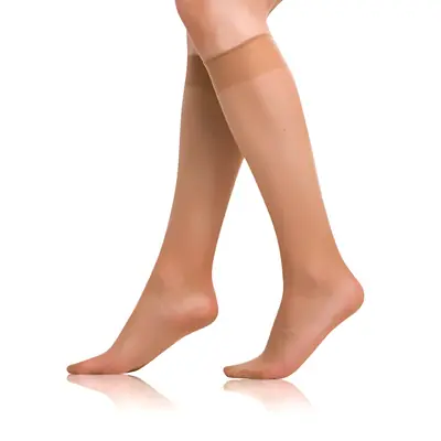 DIE PASST KNEE-HIGHS 20 DEN 5x - almond primary image