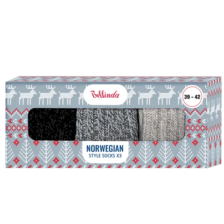 NORWEGIAN STYLE SOCKS BOX - light blue - Master