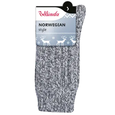 NORWEGIAN STYLE SOCKS - grey secondary image