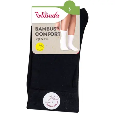 BAMBUS LADIES COMFORT SOCKS - negru imagine secundară