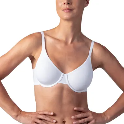 MICROFIBER SOFT CUP BRA - white primary image