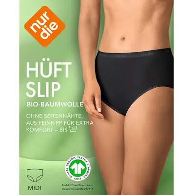 NUR DIE COTTON MIDISLIP - black secondary image