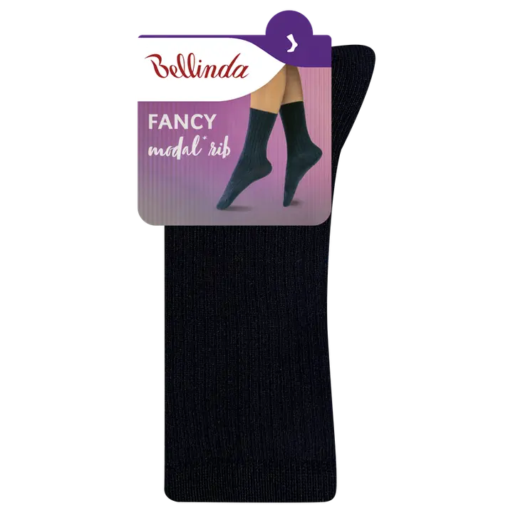 FANCY RIB MODAL SOCKS - black - Master