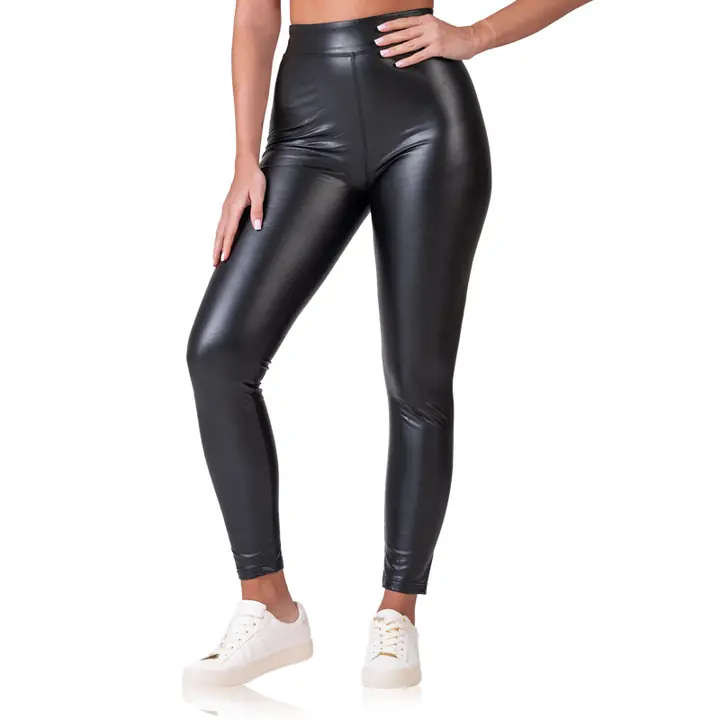 RELAX & GO LEATHEROPTIC LEGGINGS - black - Master