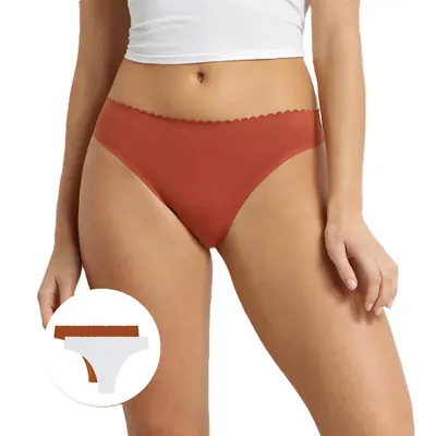 DIM BODY TOUCH THONG 2x - dark orange primary image