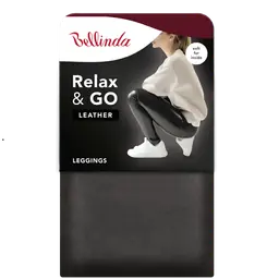 RELAX & GO LEATHEROPTIC LEGGINGS - dark brown - Master