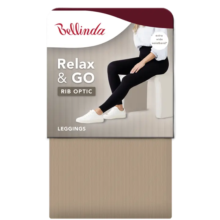 RELAX & GO RIB OPTIC LEGGINGS - taupe - Master