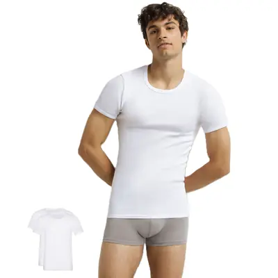 DIM T-SHIRT ROUND NECK 2x - fehér primary image