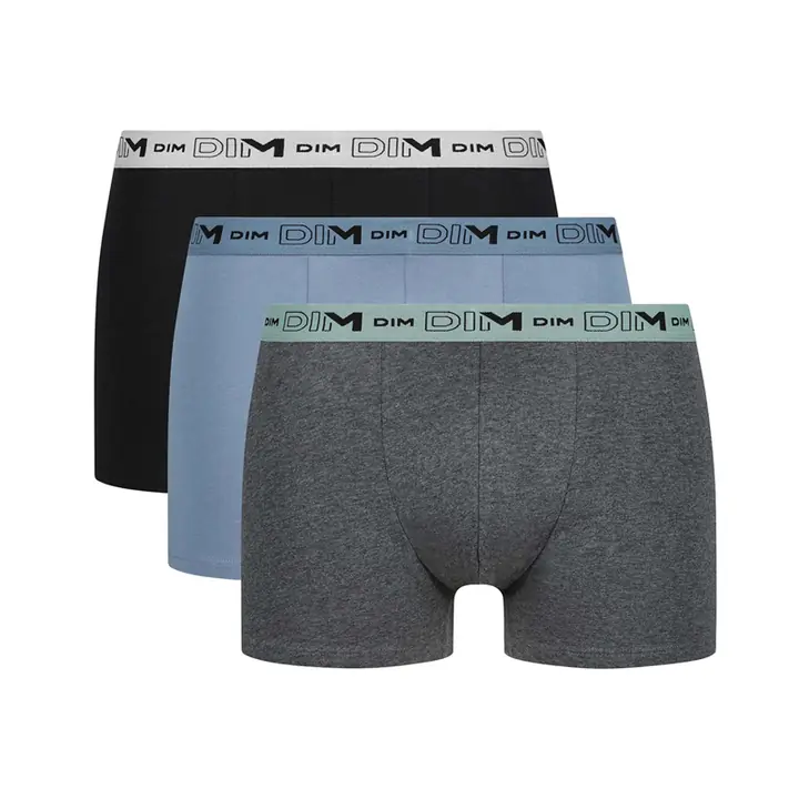 DIM GOTS COTTON STRETCH BOXER 3x - grey - Master