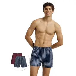 DIM COTTON STRETCH LOOSE BOXER 2x - dark red - Master