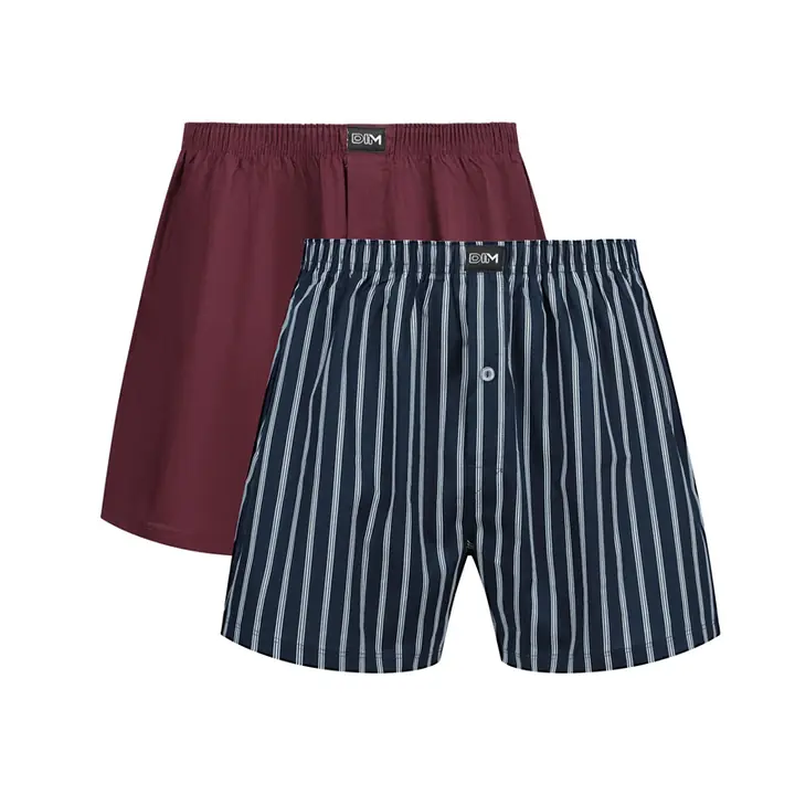 DIM COTTON STRETCH LOOSE BOXER 2x - dark red - Master