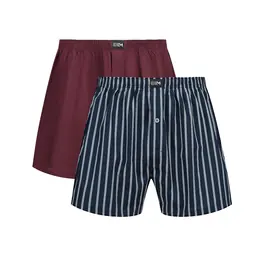 DIM COTTON STRETCH LOOSE BOXER 2x - dark red - Master